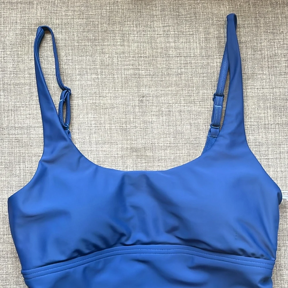 Prana Navy Blue Tankini Swim Top New with Tags Size Small